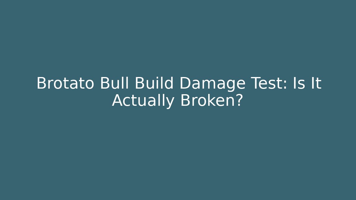 Brotato Bull Build Damage Test: Is It Actually Broken?