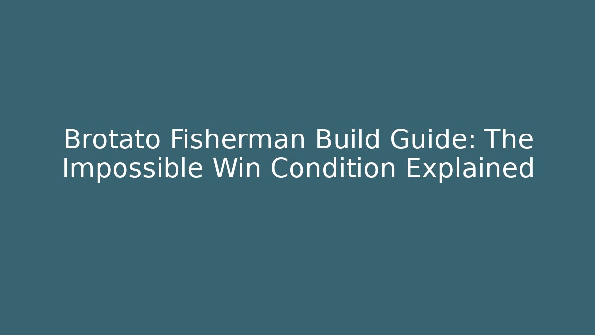 Brotato Fisherman Build Guide: The Impossible Win Condition Explained - Critter Realm