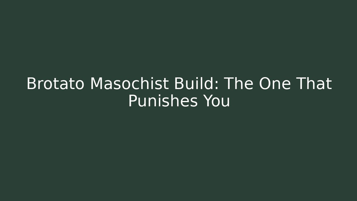 Brotato Masochist Build: The One That Punishes You - Critter Realm
