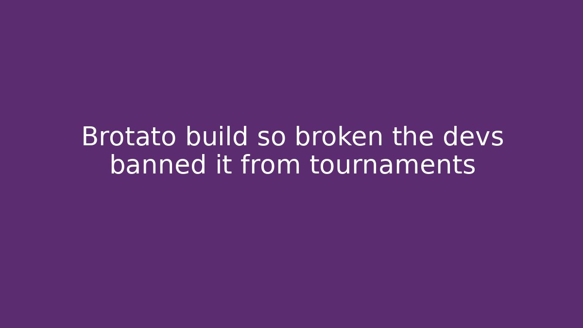 Brotato build so broken the devs banned it from tournaments