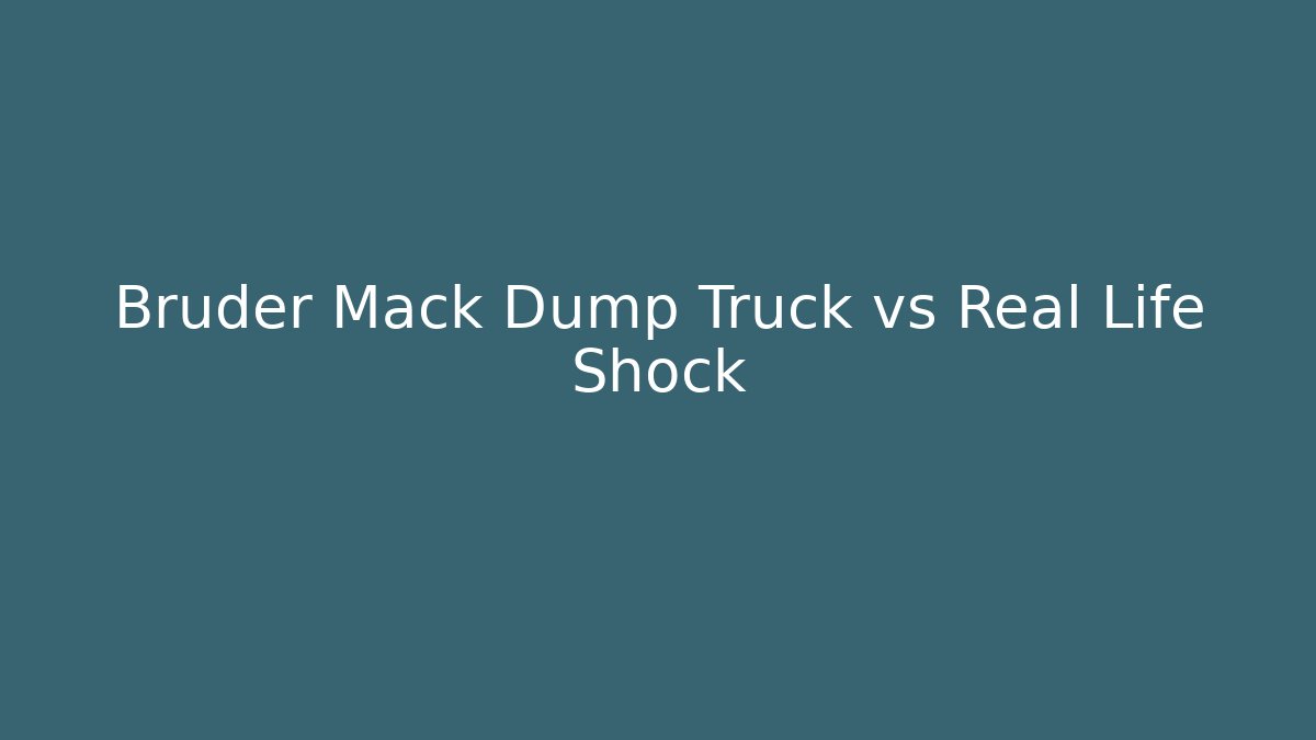 Bruder Mack Dump Truck vs Real Life Shock