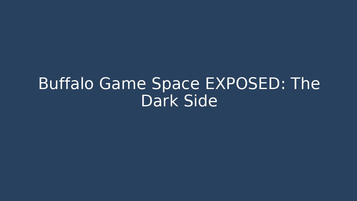 Buffalo Game Space EXPOSED: The Dark Side