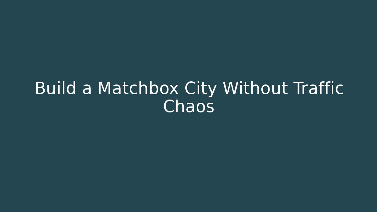 Build a Matchbox City Without Traffic Chaos - Critter Realm
