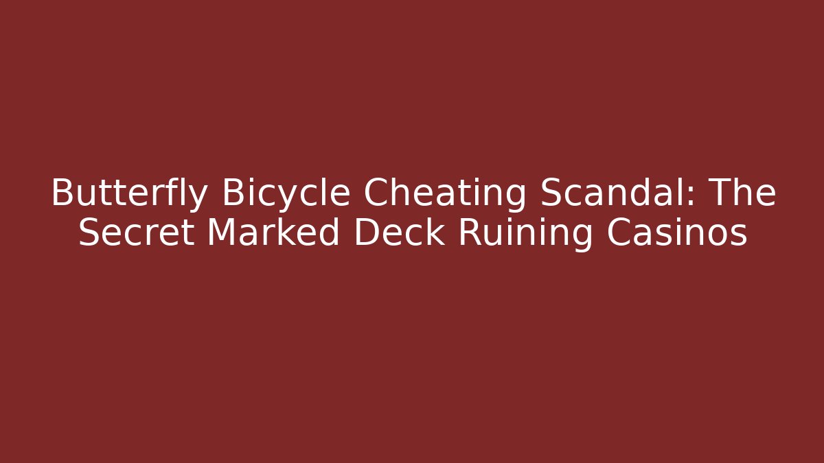 Butterfly Bicycle Cheating Scandal: The Secret Marked Deck Ruining Casinos