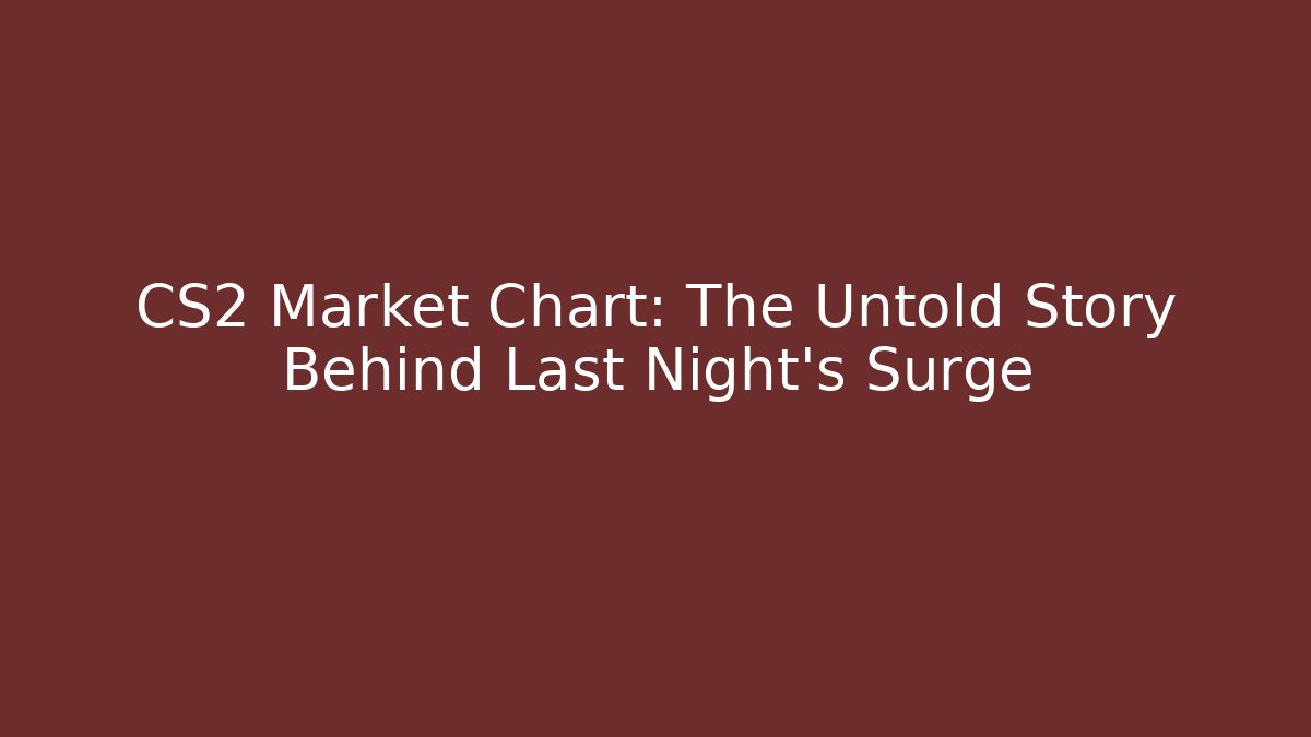 CS2 Market Chart: The Untold Story Behind Last Night's Surge