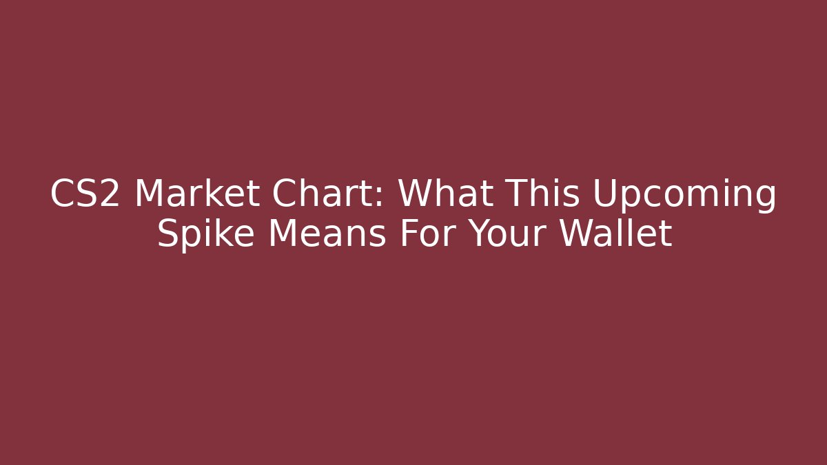 CS2 Market Chart: What This Upcoming Spike Means For Your Wallet