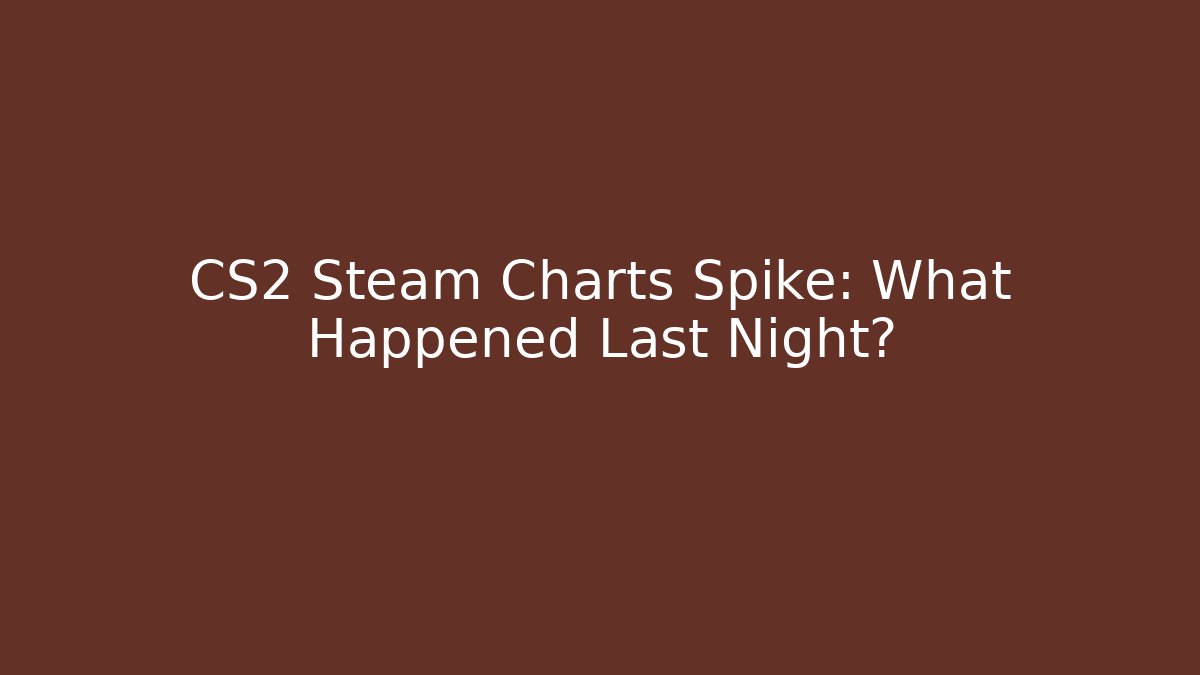 CS2 Steam Charts Spike: What Happened Last Night? - Critter Realm