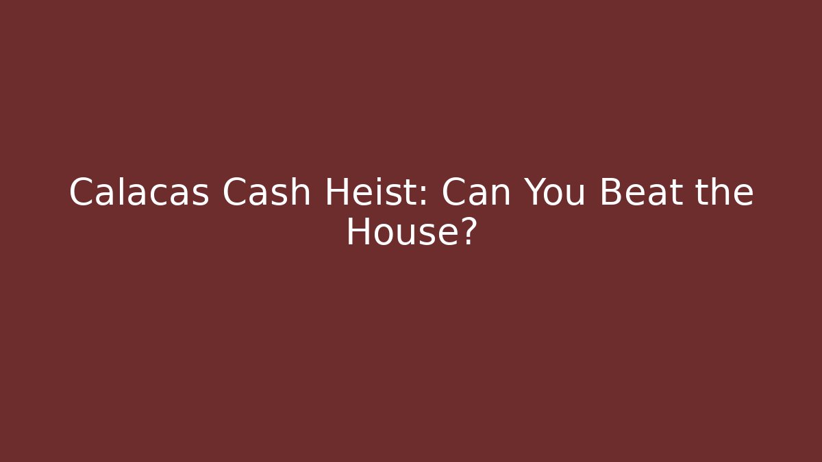 Calacas Cash Heist: Can You Beat the House?