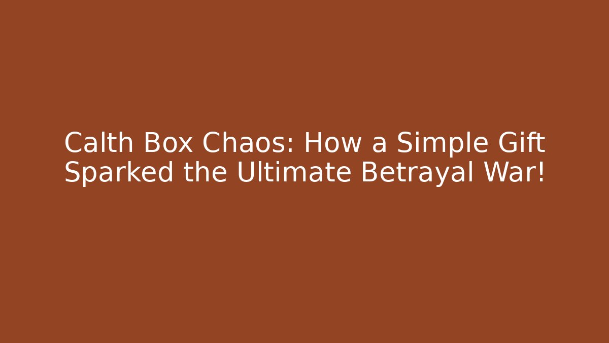 Calth Box Chaos: How a Simple Gift Sparked the Ultimate Betrayal War! - Critter Realm