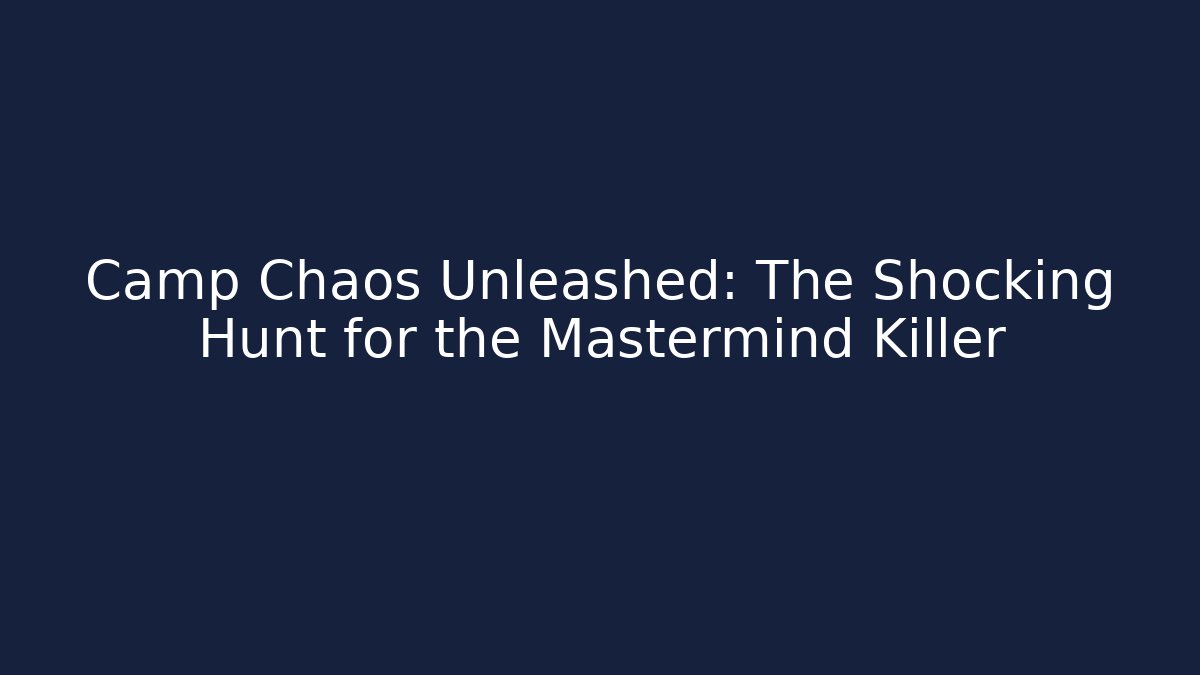 Camp Chaos Unleashed: The Shocking Hunt for the Mastermind Killer