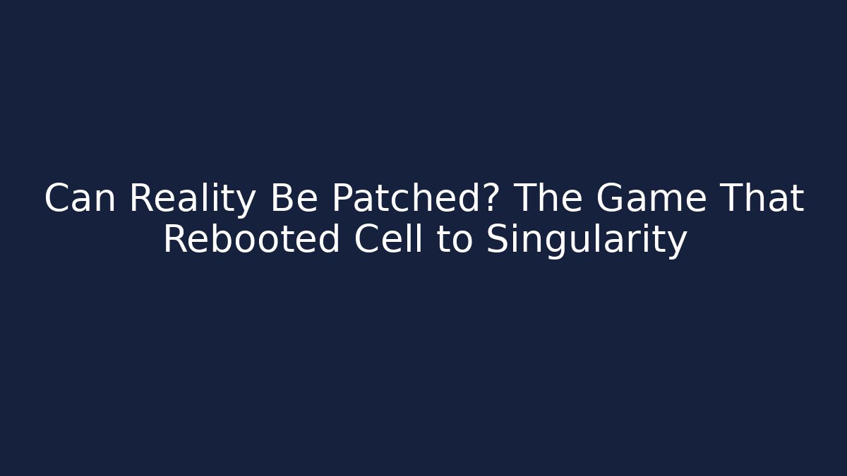 Can Reality Be Patched? The Game That Rebooted Cell to Singularity