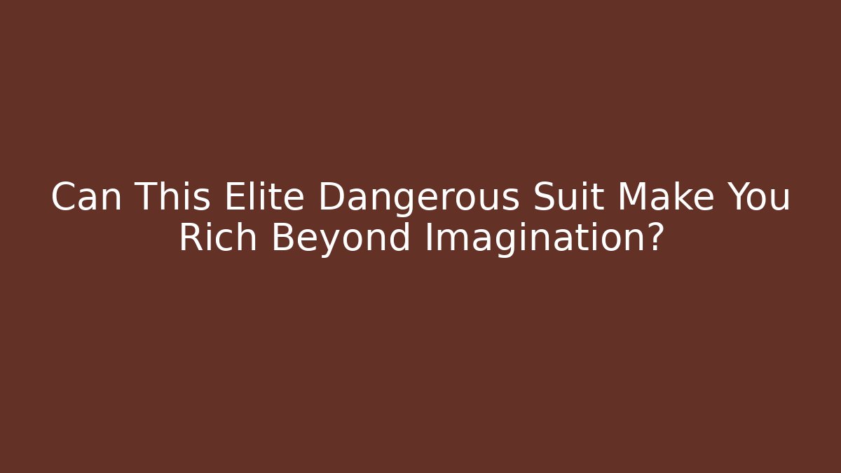 Can This Elite Dangerous Suit Make You Rich Beyond Imagination?