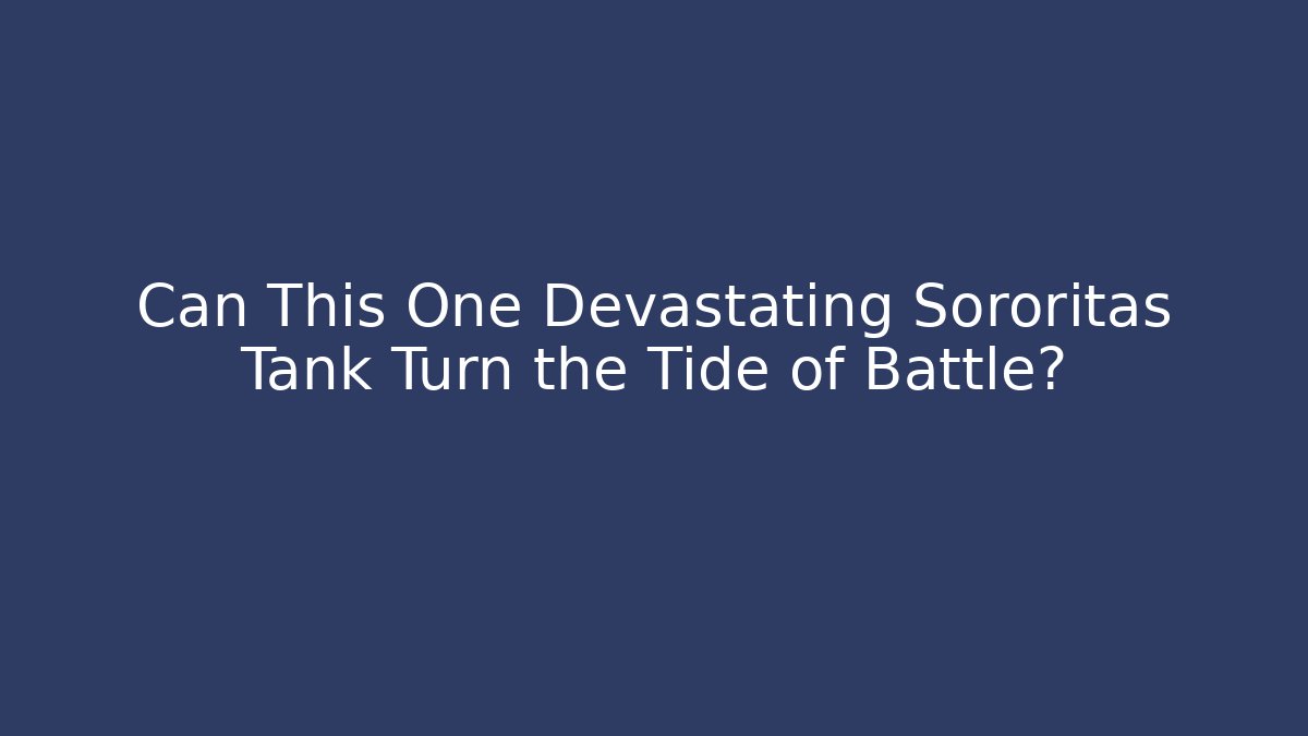 Can This One Devastating Sororitas Tank Turn the Tide of Battle?