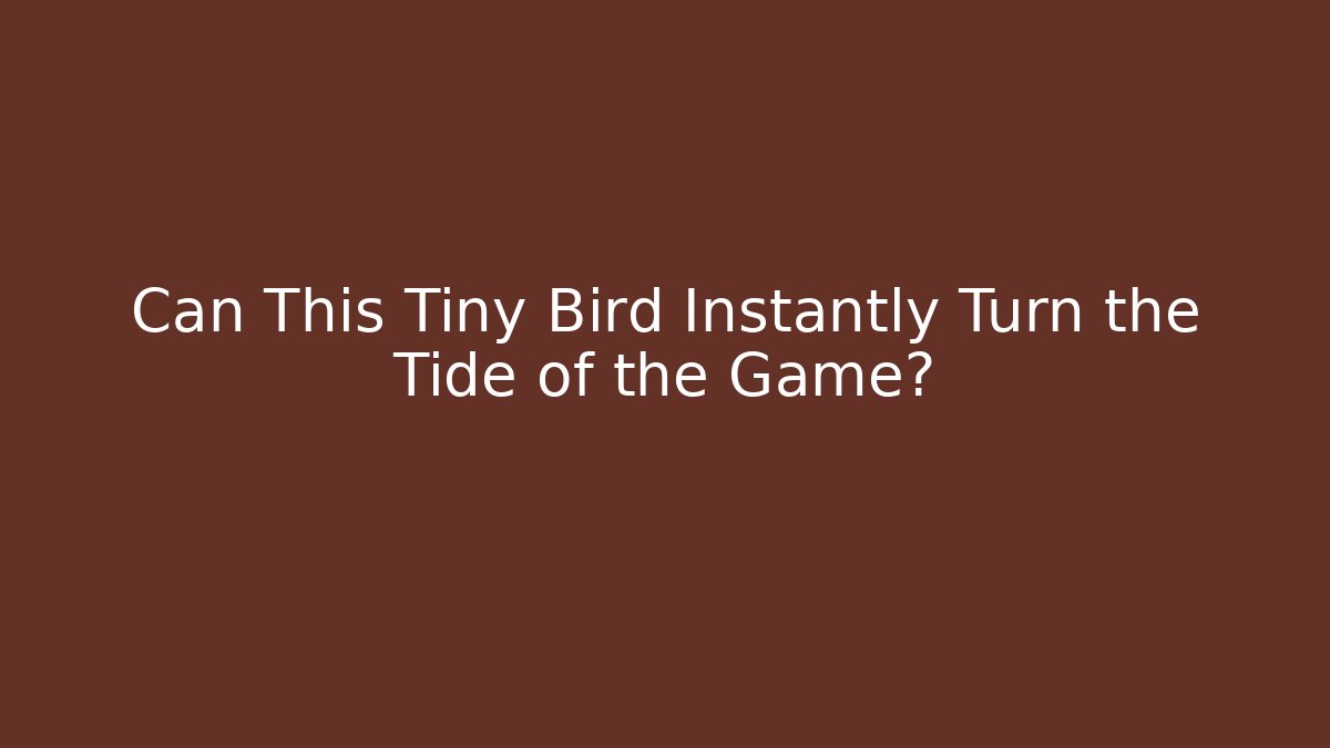Can This Tiny Bird Instantly Turn the Tide of the Game? - Critter Realm