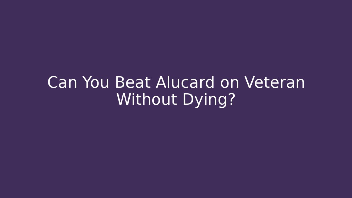 Can You Beat Alucard on Veteran Without Dying? - Critter Realm