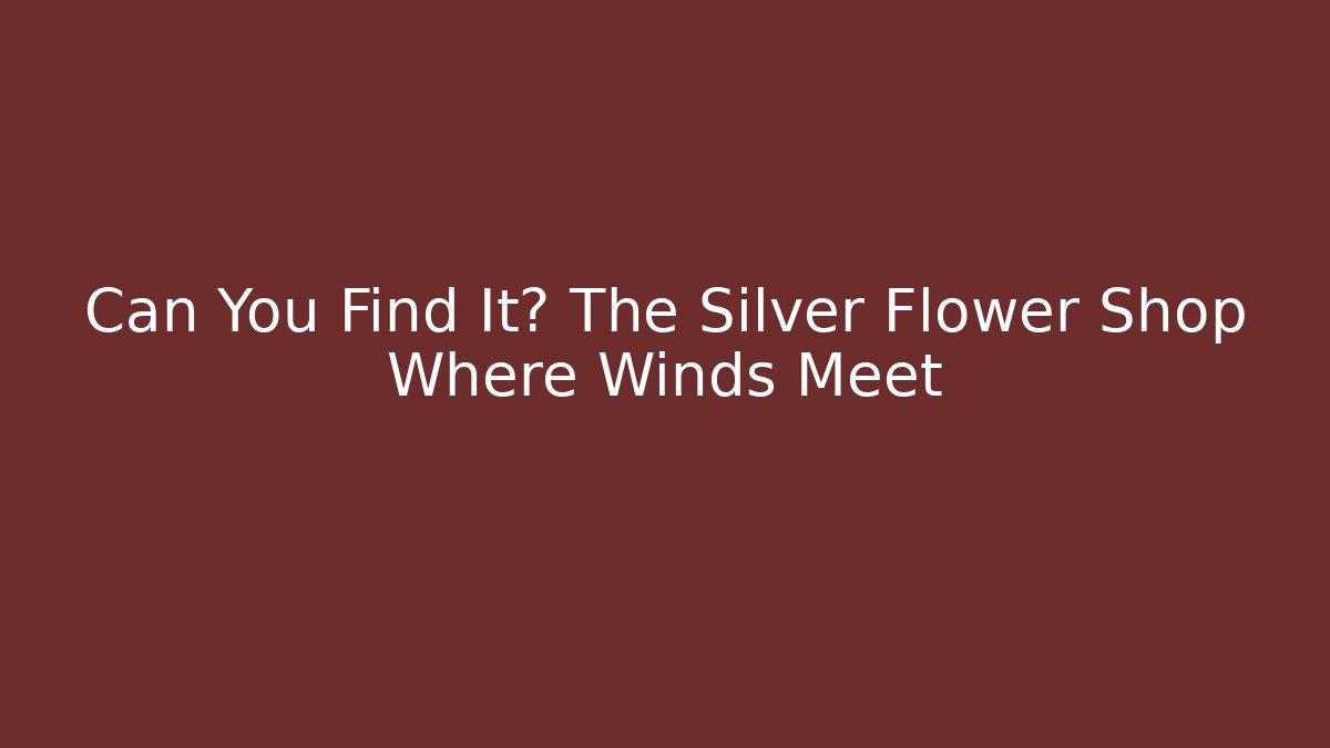 Can You Find It? The Silver Flower Shop Where Winds Meet