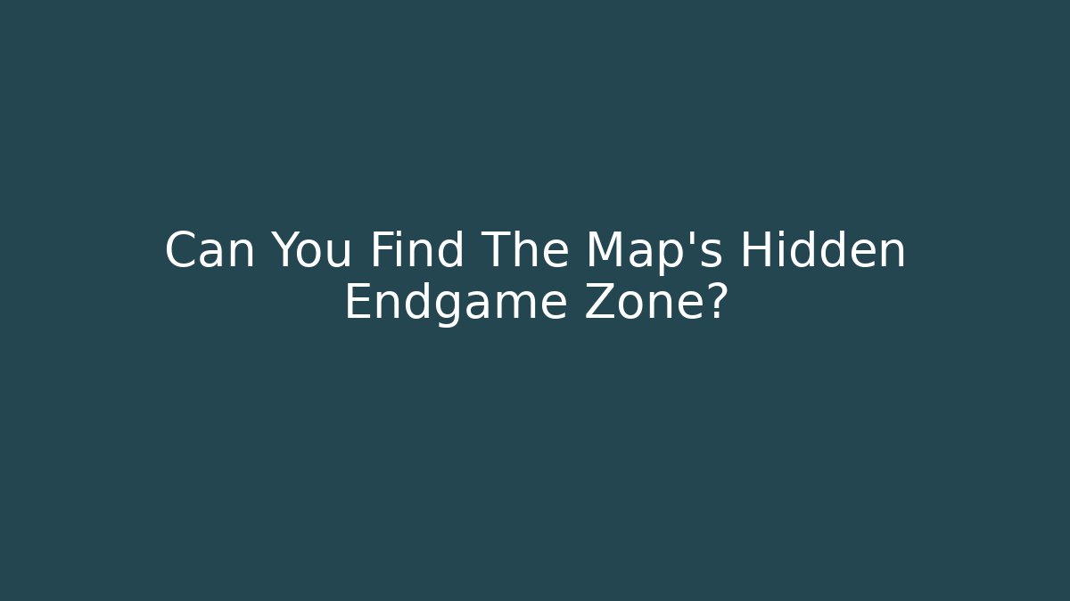 Can You Find The Map's Hidden Endgame Zone? - Critter Realm