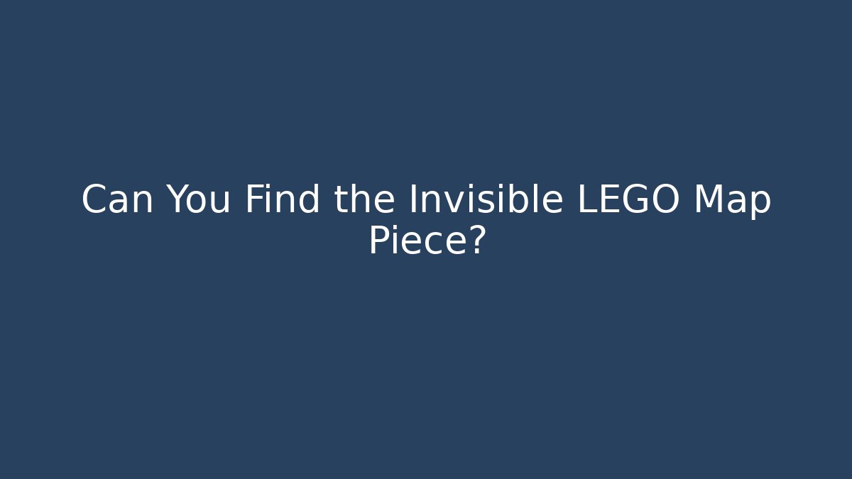 Can You Find the Invisible LEGO Map Piece? - Critter Realm
