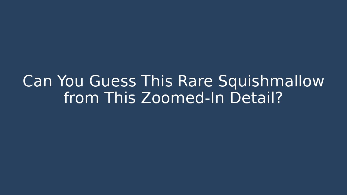 Can You Guess This Rare Squishmallow from This Zoomed-In Detail?