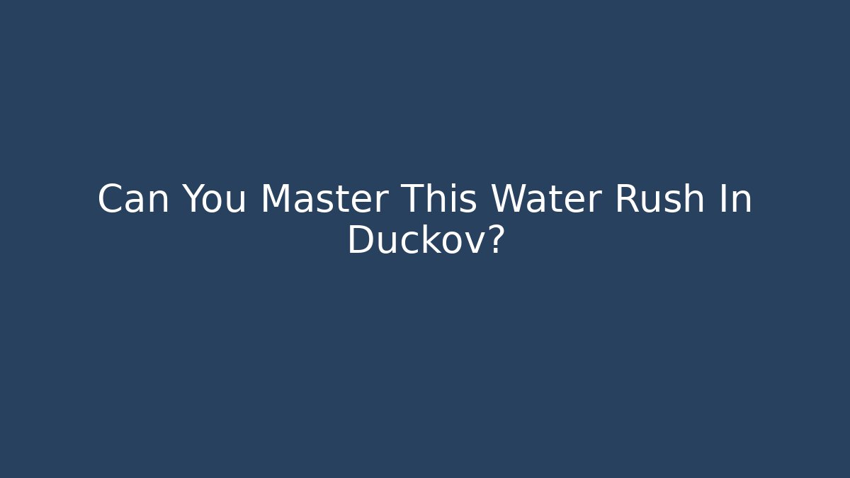 Can You Master This Water Rush In Duckov?