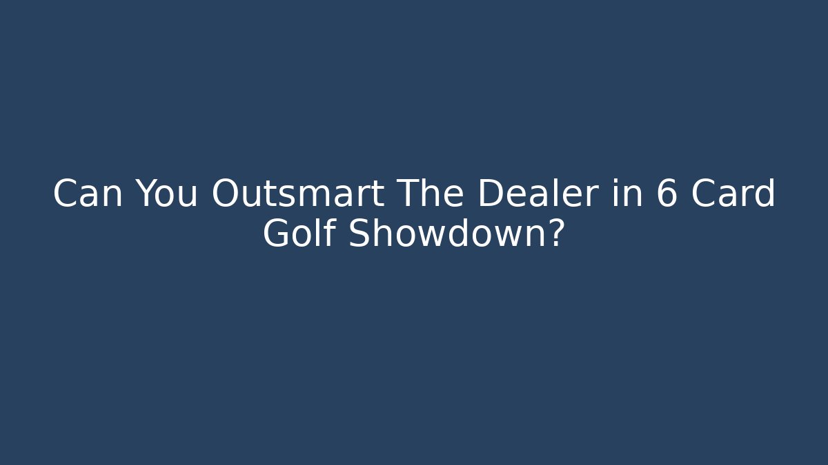 Can You Outsmart The Dealer in 6 Card Golf Showdown?