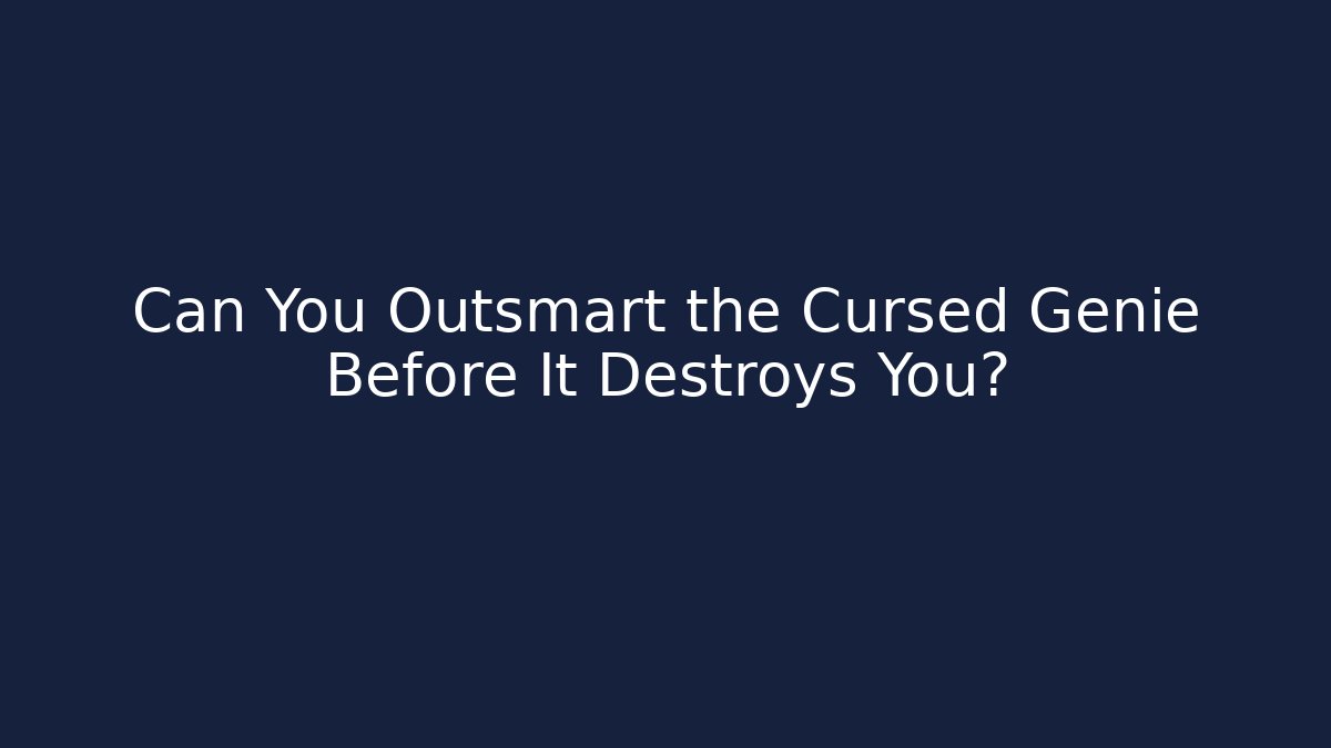 Can You Outsmart the Cursed Genie Before It Destroys You?