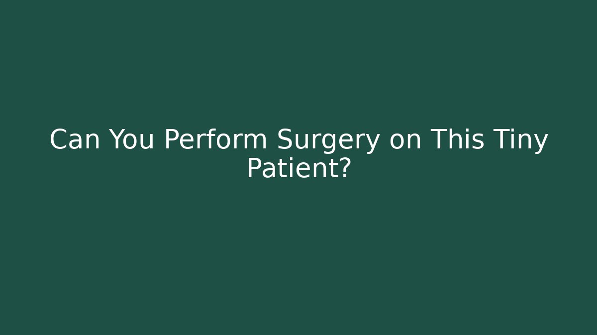 Can You Perform Surgery on This Tiny Patient?
