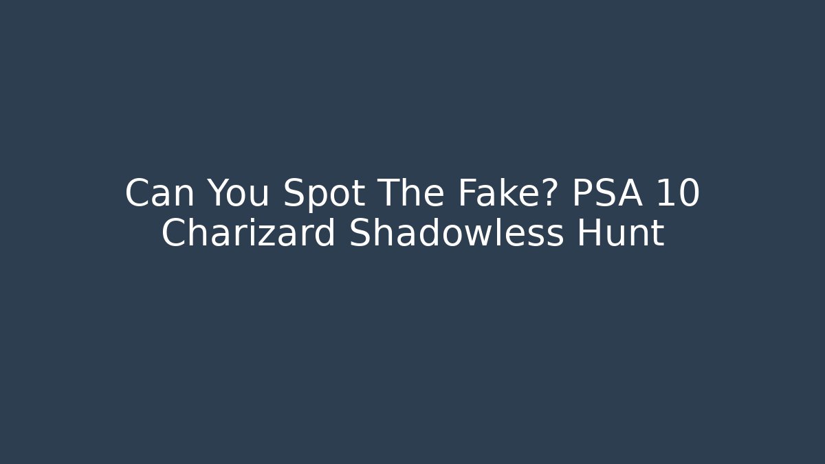 Can You Spot The Fake? PSA 10 Charizard Shadowless Hunt - Critter Realm