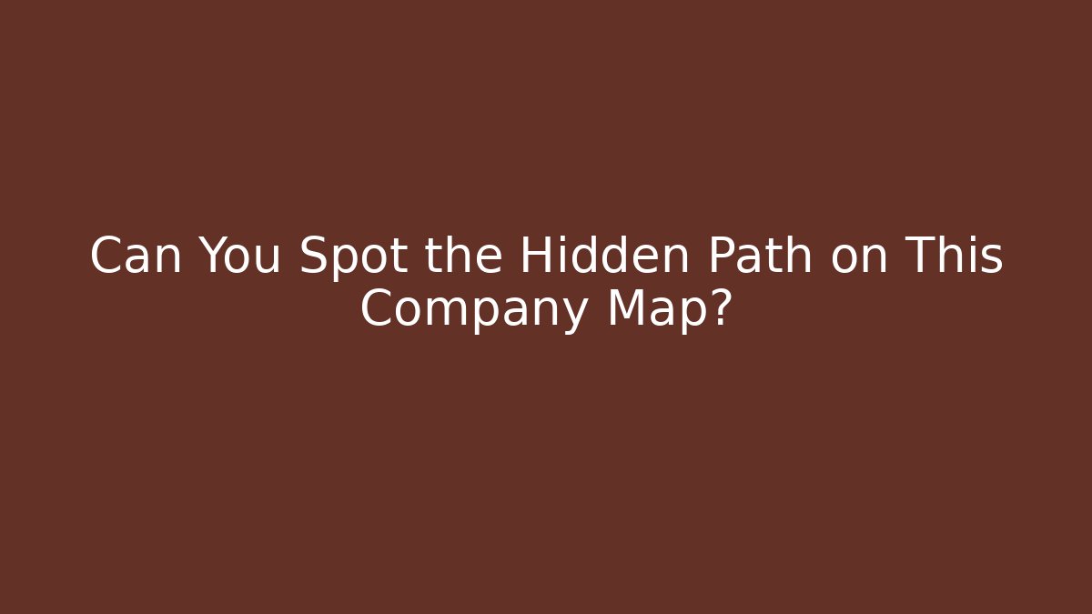 Can You Spot the Hidden Path on This Company Map?