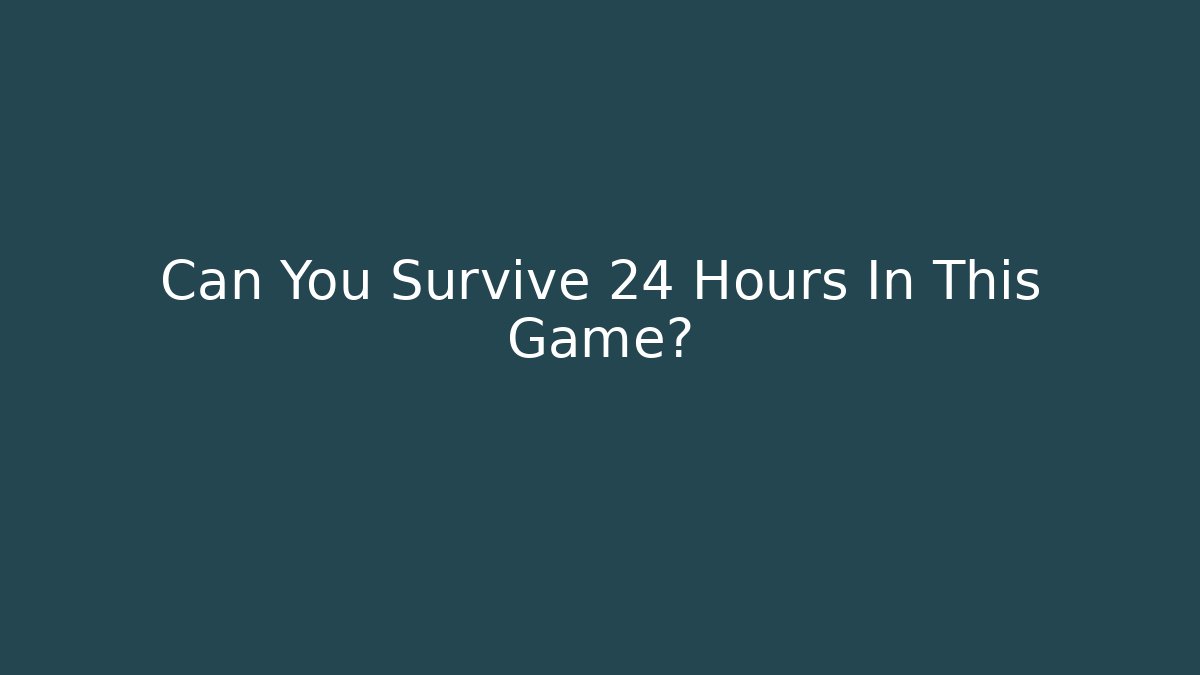Can You Survive 24 Hours In This Game? - Critter Realm