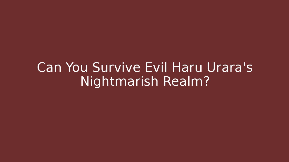 Can You Survive Evil Haru Urara's Nightmarish Realm?