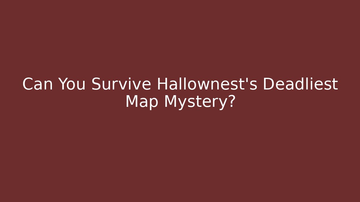 Can You Survive Hallownest's Deadliest Map Mystery?