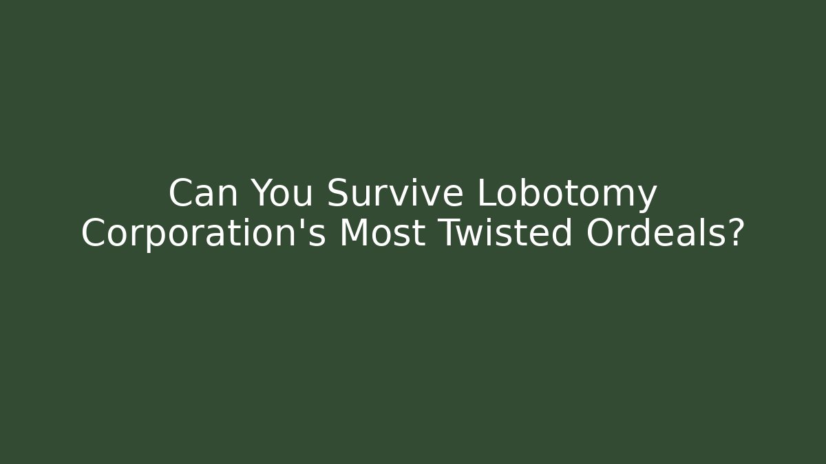 Can You Survive Lobotomy Corporation's Most Twisted Ordeals?