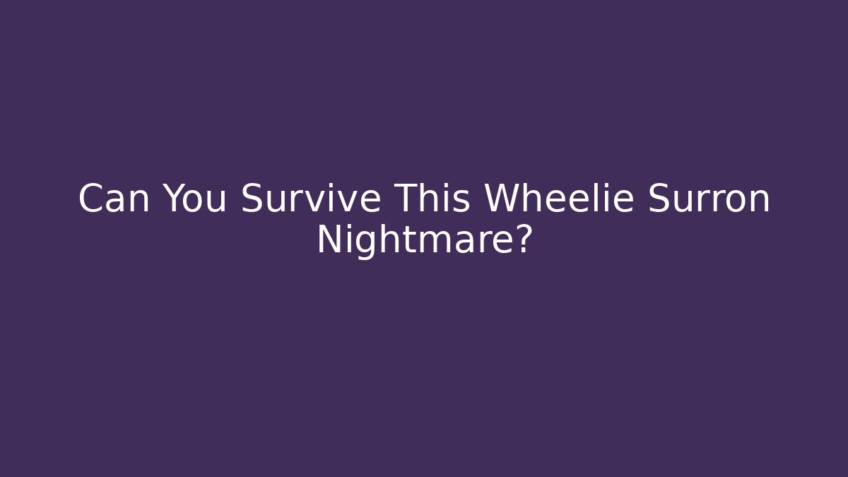 Can You Survive This Wheelie Surron Nightmare?