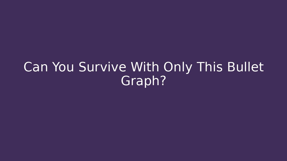 Can You Survive With Only This Bullet Graph?