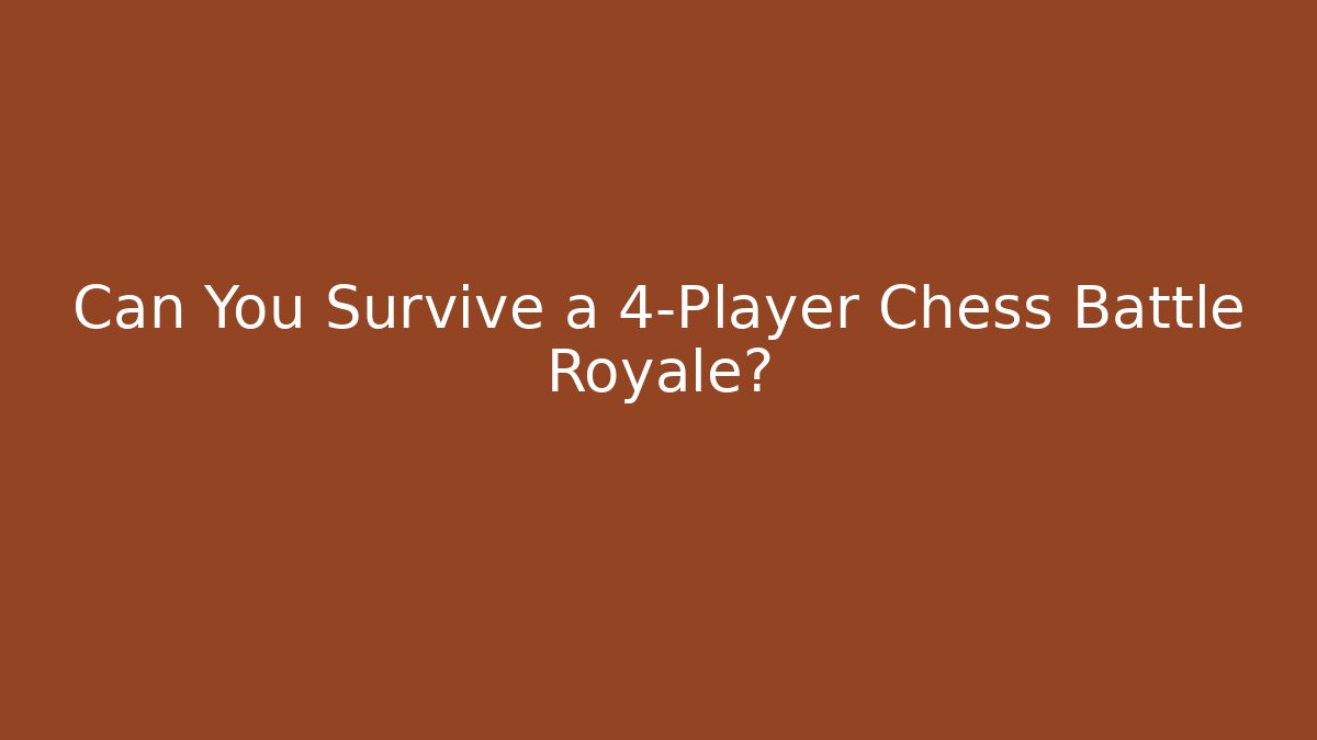 Can You Survive a 4-Player Chess Battle Royale?