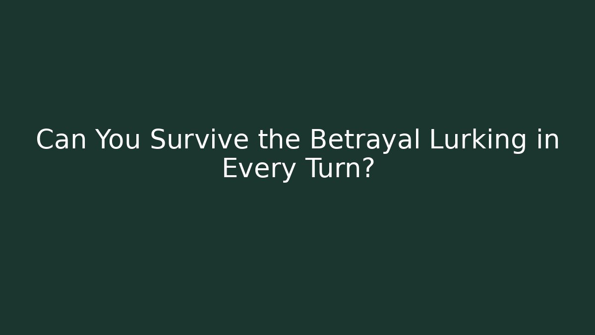 Can You Survive the Betrayal Lurking in Every Turn?