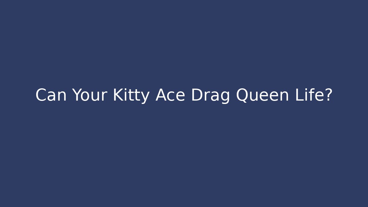 Can Your Kitty Ace Drag Queen Life? - Critter Realm