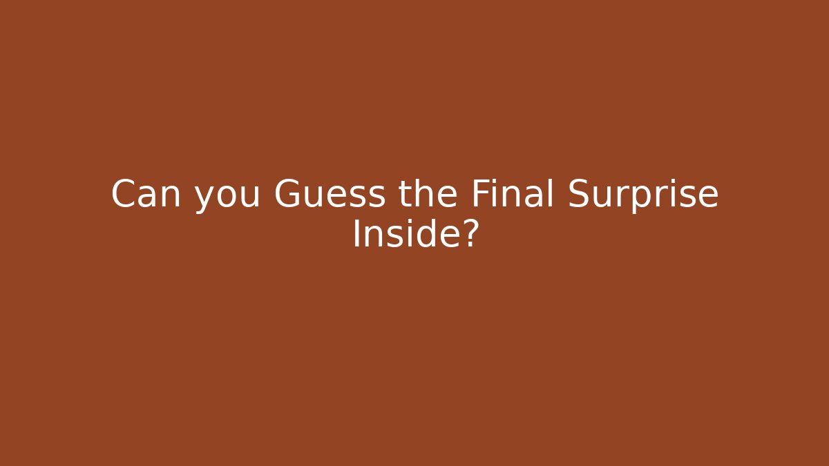 Can you Guess the Final Surprise Inside? - Critter Realm