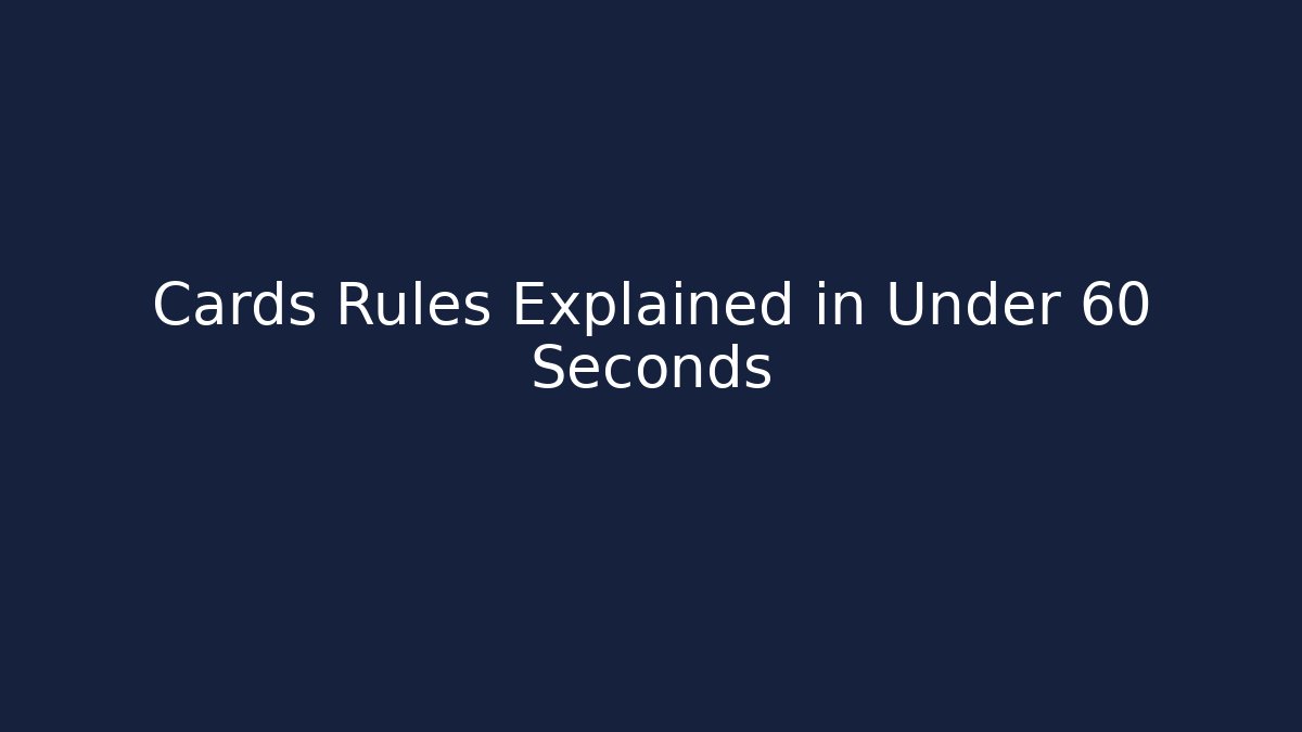 Cards Rules Explained in Under 60 Seconds - Critter Realm