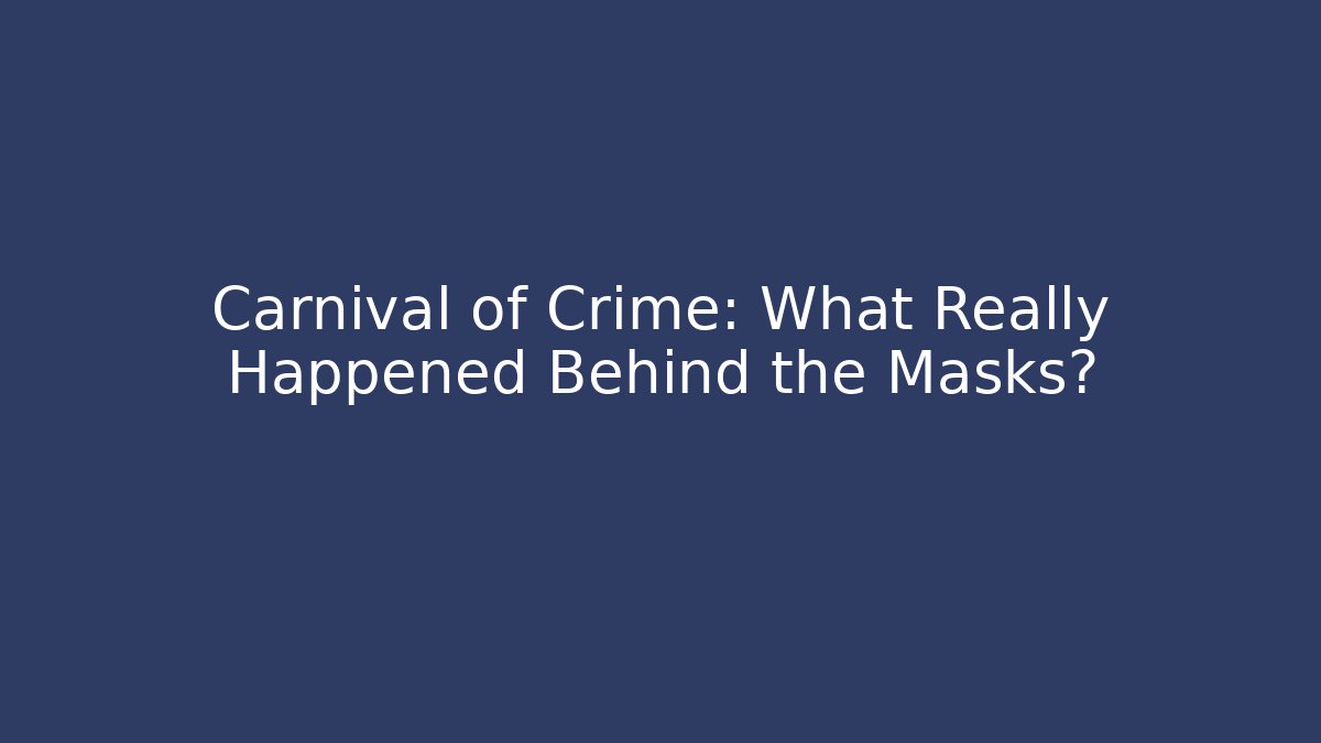 Carnival of Crime: What Really Happened Behind the Masks?