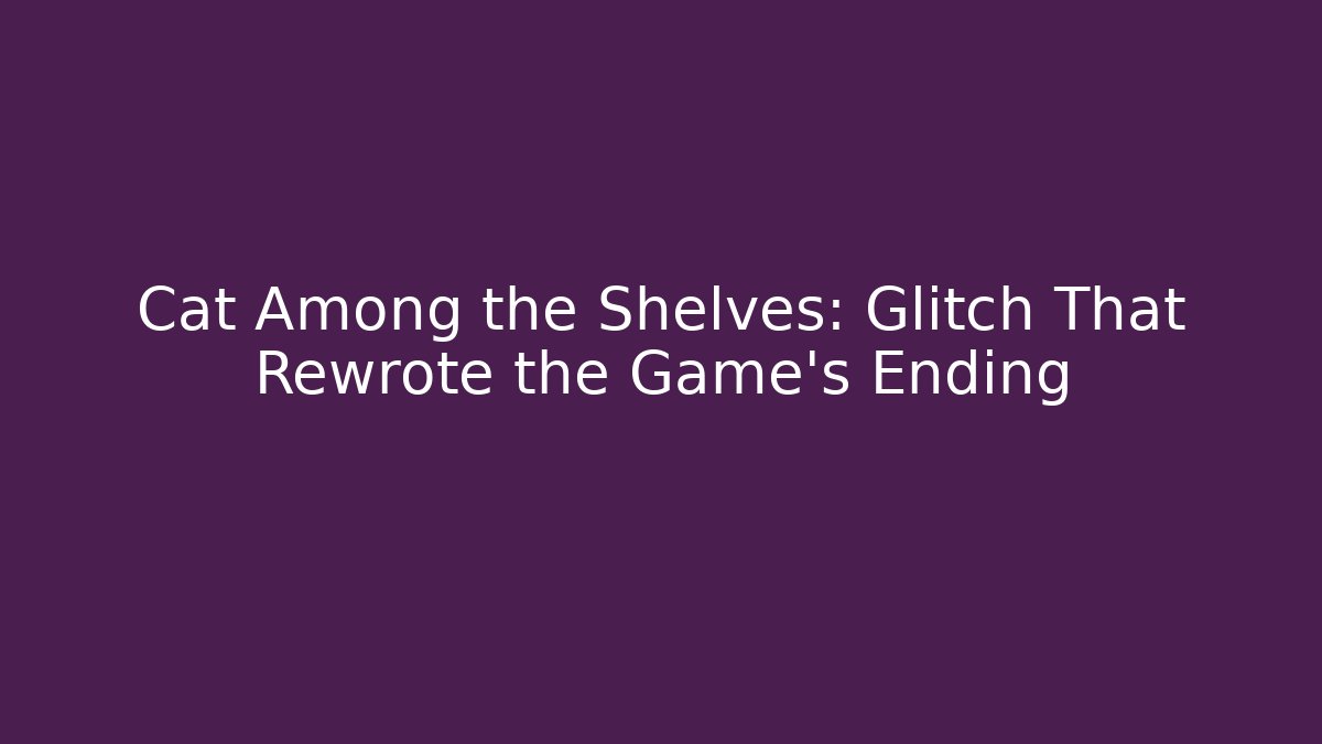 Cat Among the Shelves: Glitch That Rewrote the Game's Ending