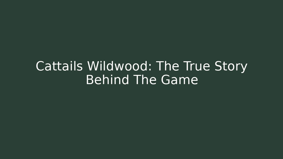 Cattails Wildwood: The True Story Behind The Game