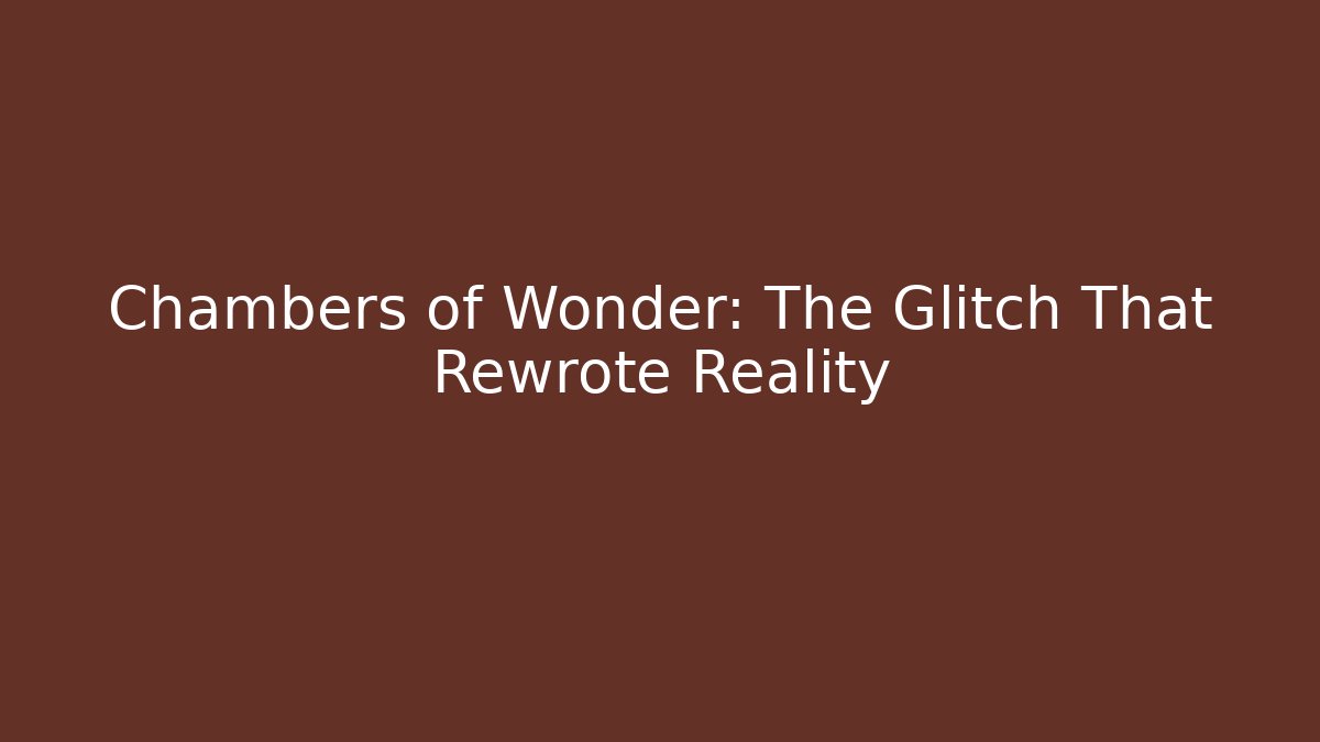 Chambers of Wonder: The Glitch That Rewrote Reality