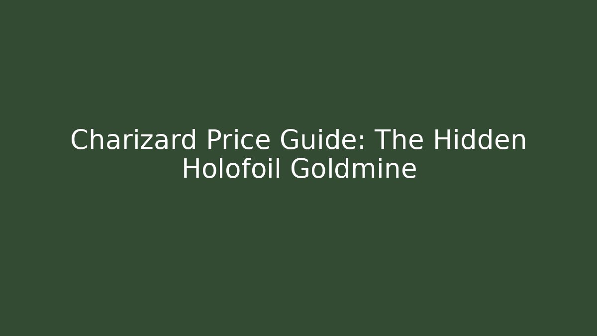 Charizard Price Guide: The Hidden Holofoil Goldmine