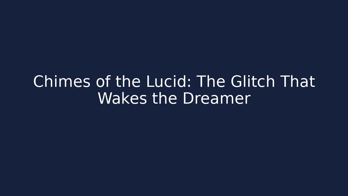 Chimes of the Lucid: The Glitch That Wakes the Dreamer