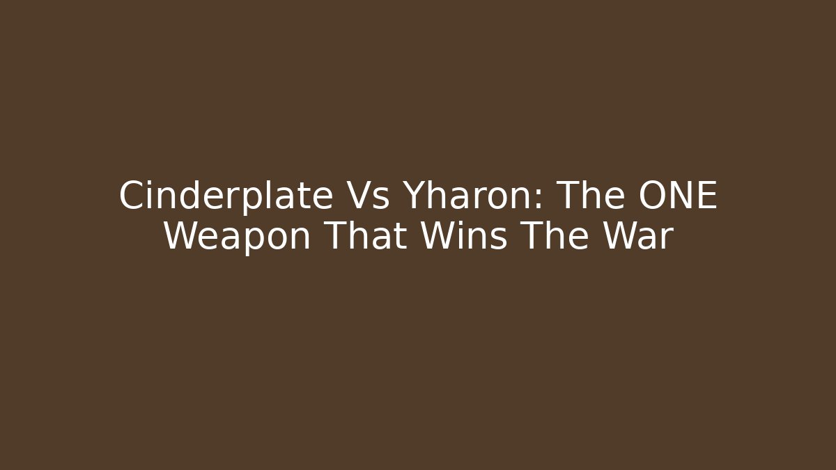 Cinderplate Vs Yharon: The ONE Weapon That Wins The War