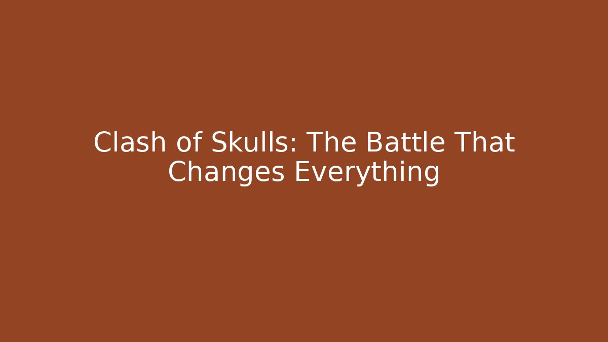 Clash of Skulls: The Battle That Changes Everything