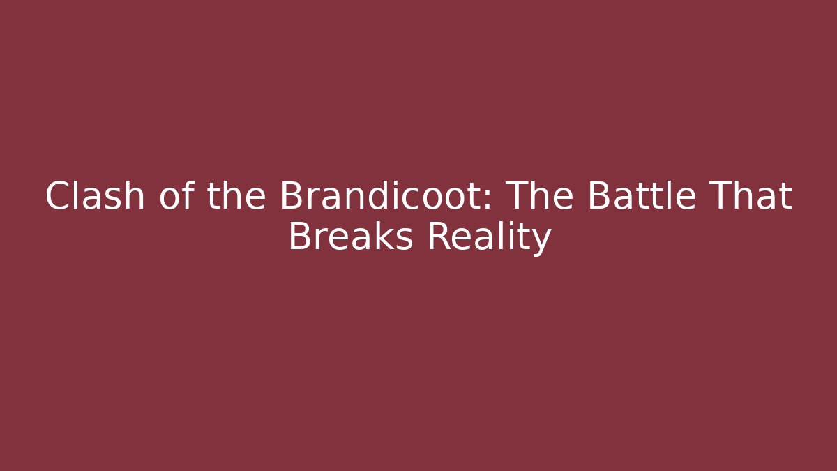 Clash of the Brandicoot: The Battle That Breaks Reality