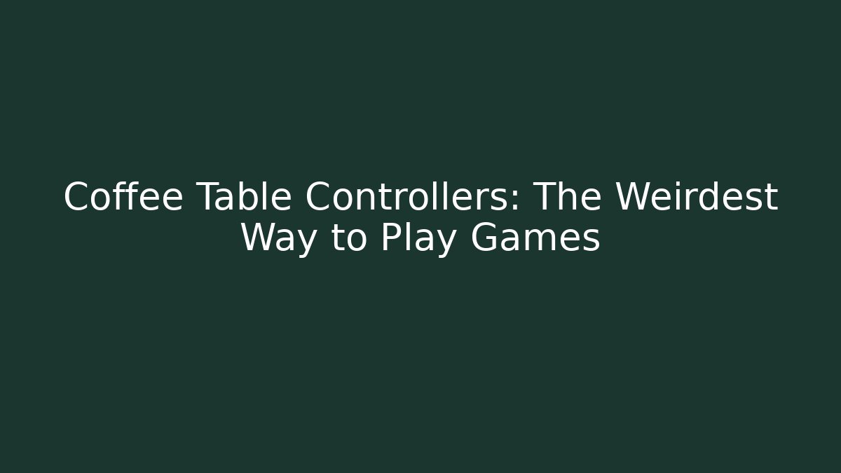 Coffee Table Controllers: The Weirdest Way to Play Games